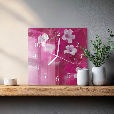 Reloj cuadrado Flores