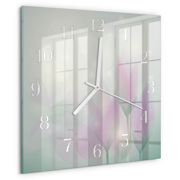 Reloj cuadrado Flores