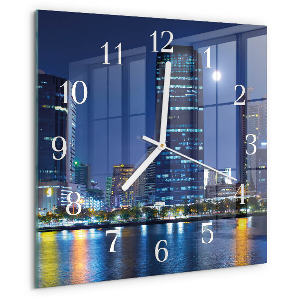 Reloj cuadrado Noche en la ciudad