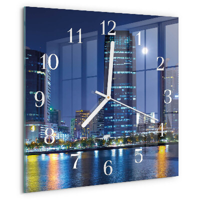 Reloj cuadrado Noche en la ciudad