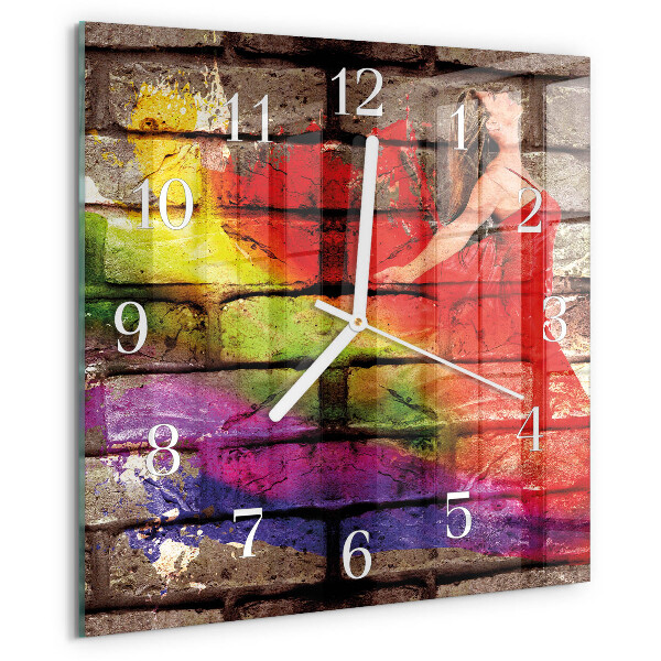 Reloj cuadrado Ladrillo