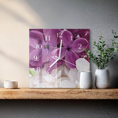 Reloj cuadrado Flores