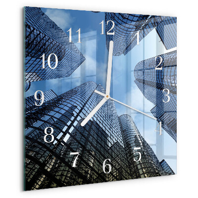 Reloj cuadrado Edificios de cristal