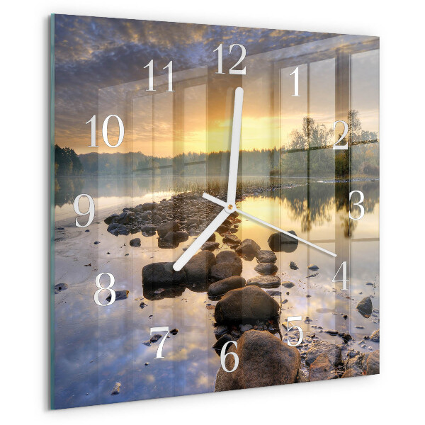Reloj cuadrado Lago Natura