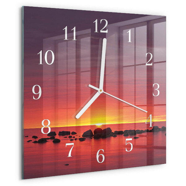 Reloj cuadrado Atardecer