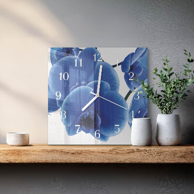Reloj cuadrado Orquídea
