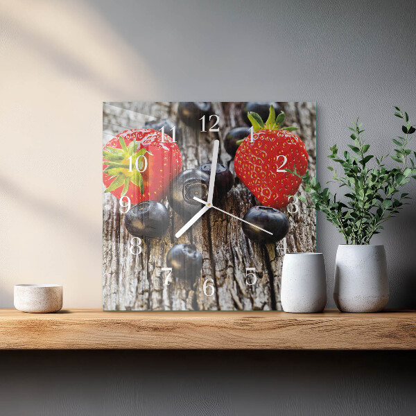 Reloj cuadrado arándanos