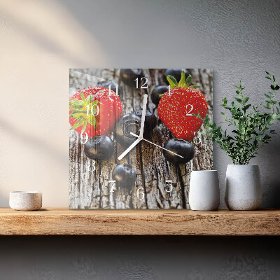 Reloj cuadrado arándanos