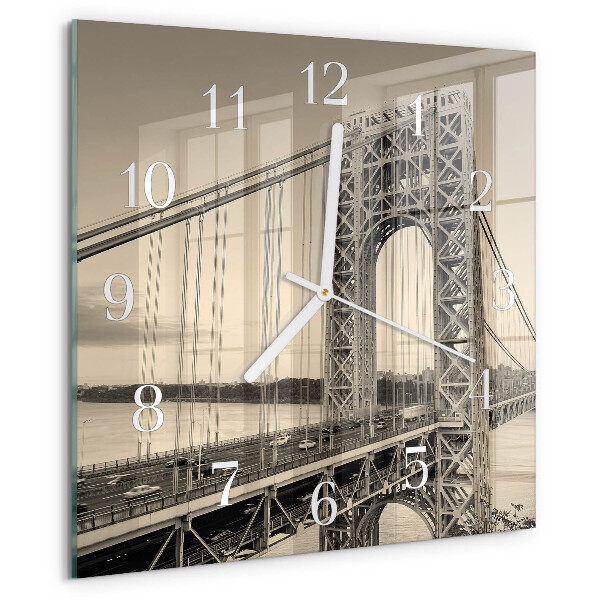 Reloj cuadrado Puerta dorada