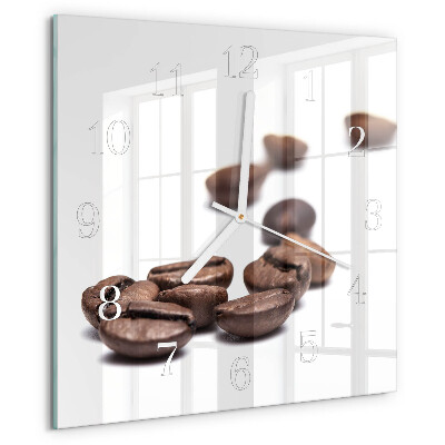 Reloj cuadrado Granos de café