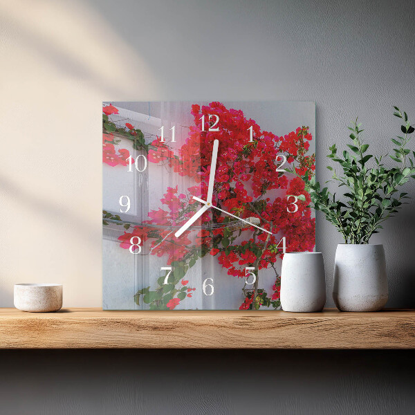 Reloj cuadrado Flores