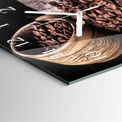 Reloj cuadrado Granos de café