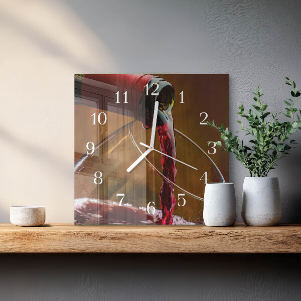 Reloj cuadrado Vino