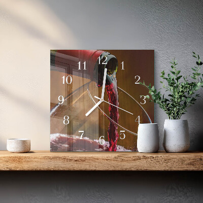 Reloj cuadrado Vino