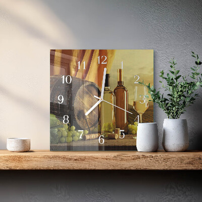 Reloj cuadrado Barril de vino