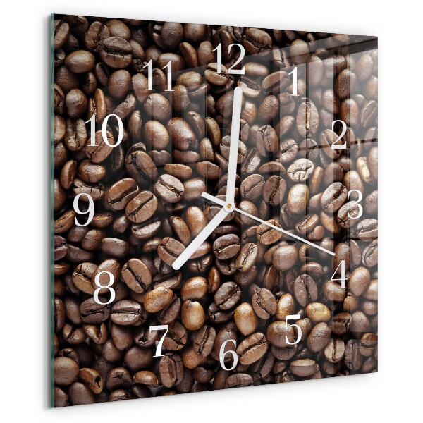 Reloj cuadrado Granos de café