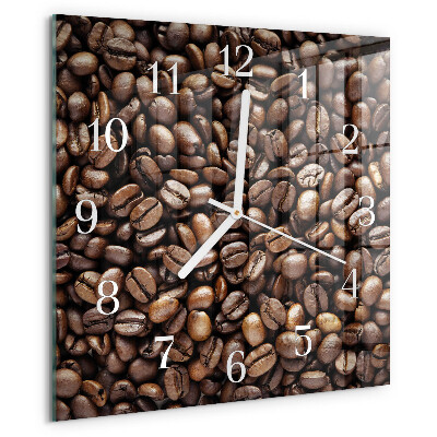 Reloj cuadrado Granos de café
