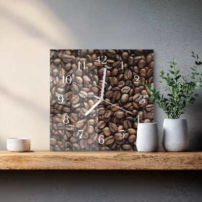 Reloj cuadrado Granos de café