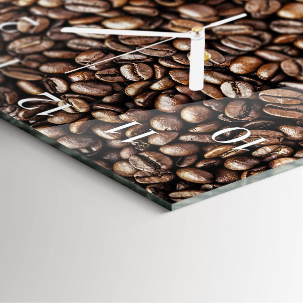 Reloj cuadrado Granos de café