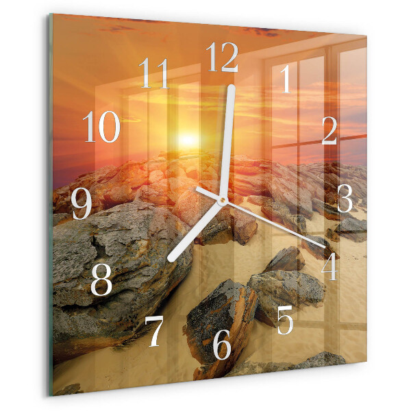 Reloj cuadrado Atardecer