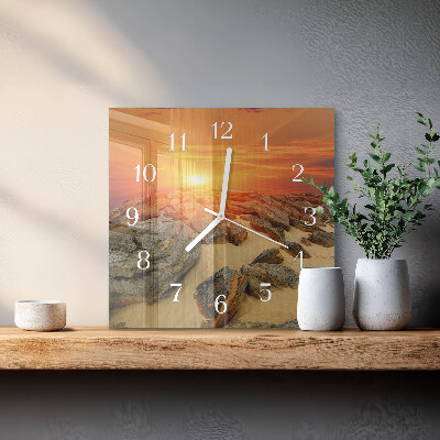 Reloj cuadrado Atardecer
