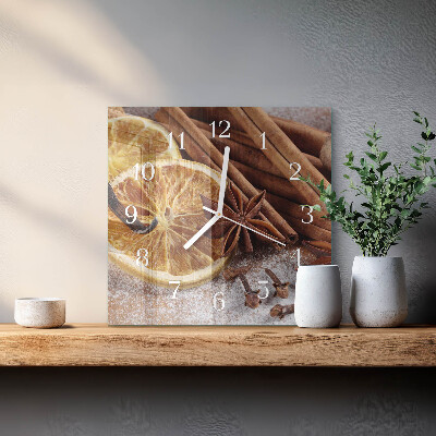 Reloj cuadrado Canela y anís