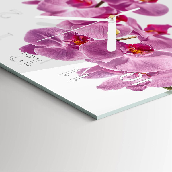 Reloj cuadrado Orquídea