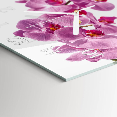Reloj cuadrado Orquídea