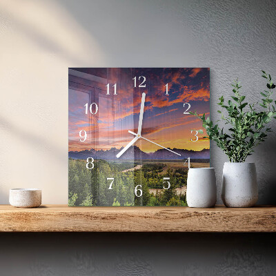 Reloj cuadrado Paisaje