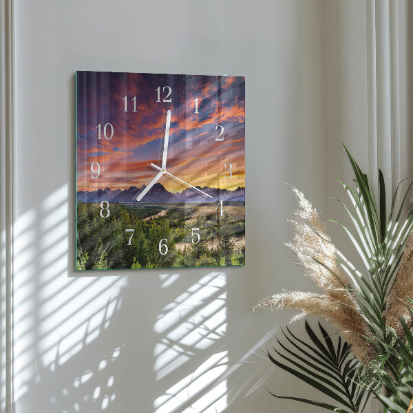 Reloj cuadrado Paisaje
