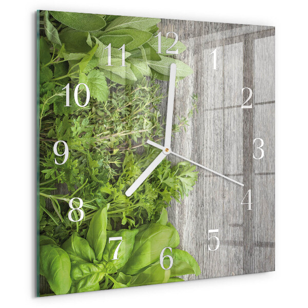 Reloj cuadrado Hierbas