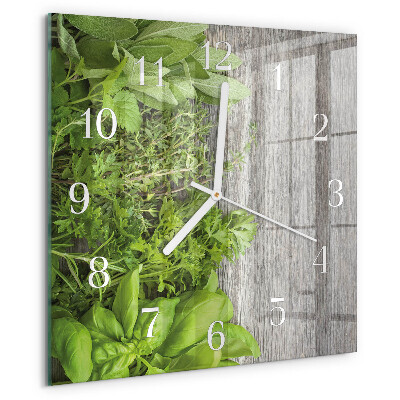 Reloj cuadrado Hierbas