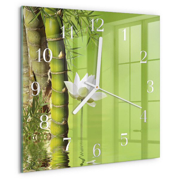 Reloj cuadrado Bambú