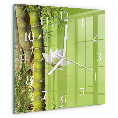 Reloj cuadrado Bambú
