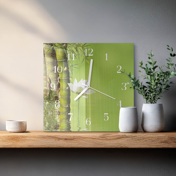 Reloj cuadrado Bambú