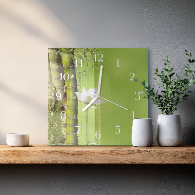 Reloj cuadrado Bambú