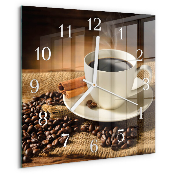 Reloj cuadrado Café