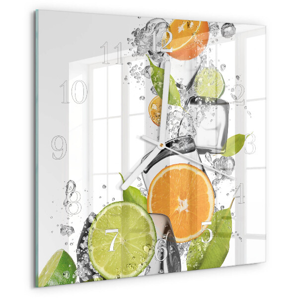 Reloj cuadrado Frutas cítricas