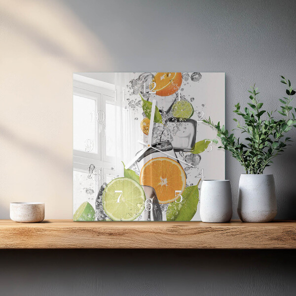 Reloj cuadrado Frutas cítricas