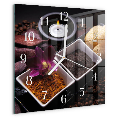 Reloj cuadrado Orquídea