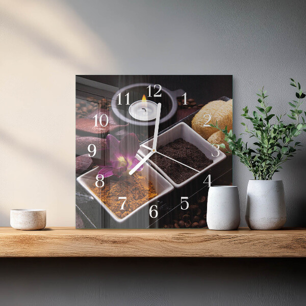 Reloj cuadrado Orquídea
