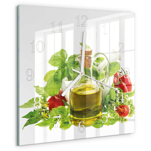 Reloj cuadrado Aceite de albahaca