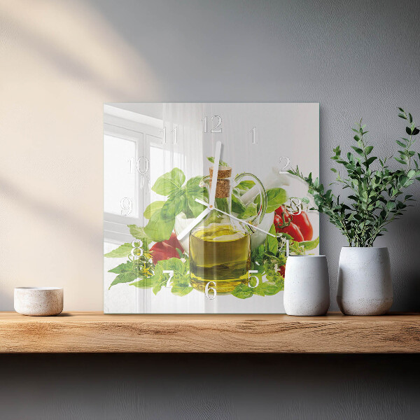 Reloj cuadrado Aceite de albahaca