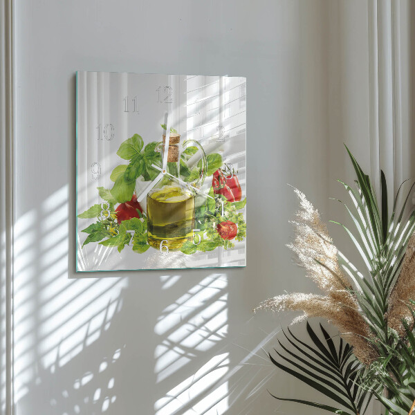 Reloj cuadrado Aceite de albahaca