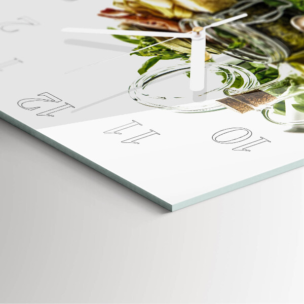 Reloj cuadrado Pasta con aceite