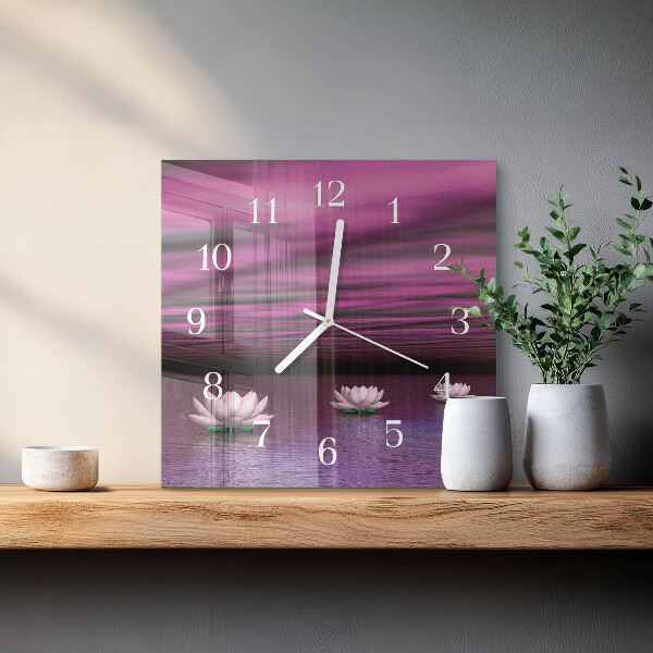 Reloj cuadrado Nenúfares