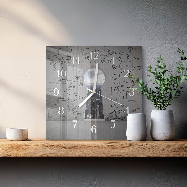 Reloj cuadrado Ojo de cerradura