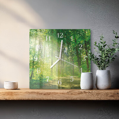 Reloj cuadrado Naturaleza del bosque