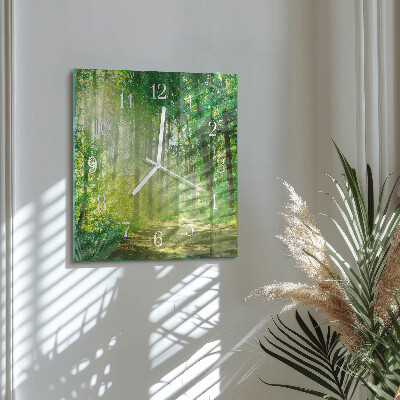 Reloj cuadrado Naturaleza del bosque