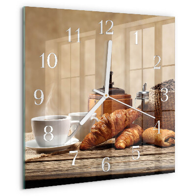 Reloj cuadrado Croissants